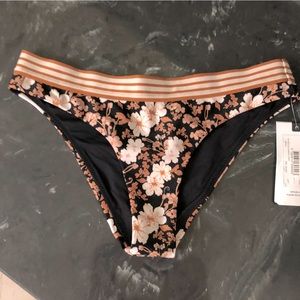 Rip curl bikini bottoms cheeky black floral